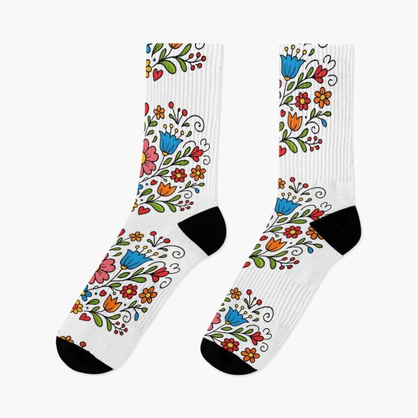 Item preview, Scandinavian Folk Floral Heart Pattern designed and sold by blankTeeShirt.