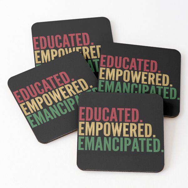 Item preview, Educated Empowered Emancipated Typography Juneteenth designed and sold by TeNovaStudio.