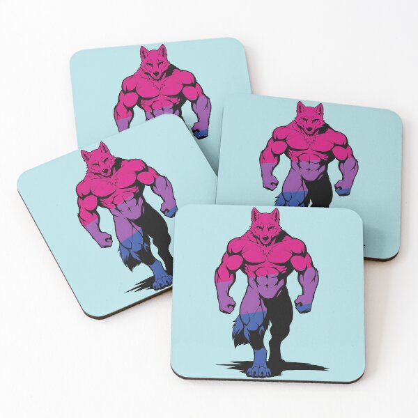 Item preview, Bisexual Pride Werewolf Silhouette designed and sold by BlueBullBazaar.