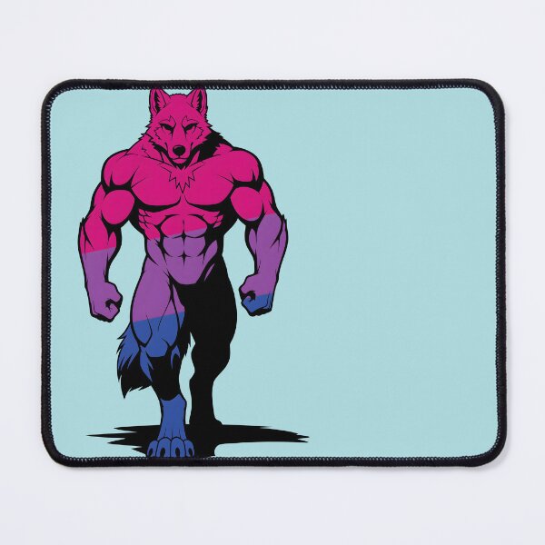 Item preview, Bisexual Pride Werewolf Silhouette designed and sold by BlueBullBazaar.
