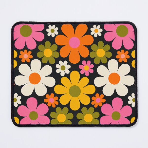Item preview, Retro Mod Daisy Flat Graphic Seamless Pattern designed and sold by Inkworksbyshery.