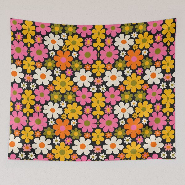 Item preview, Retro Mod Daisy Flat Graphic Seamless Pattern designed and sold by Inkworksbyshery.