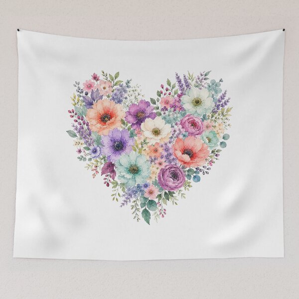 Item preview, Romantic Pastel Floral Heart designed and sold by PetalGarden.