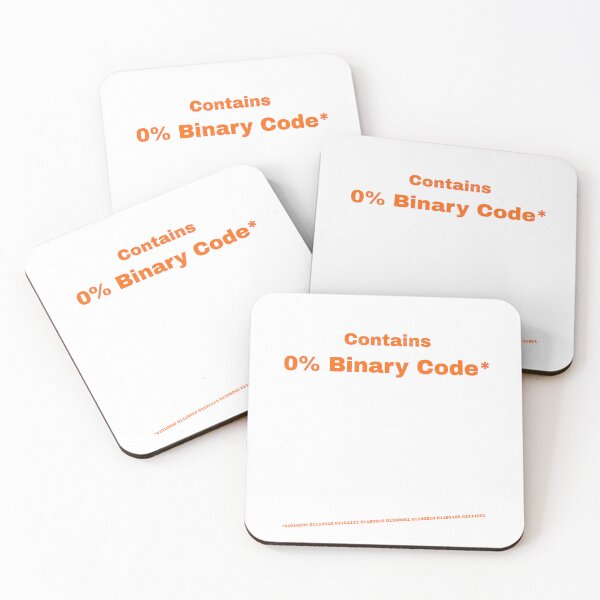 Item preview, Contains 0% Binary code designed and sold by Pop, Culture and Stuff.