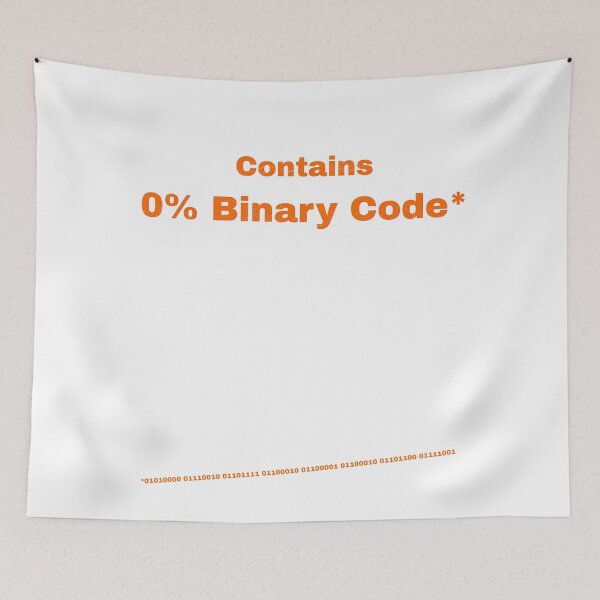 Item preview, Contains 0% Binary code designed and sold by Pop, Culture and Stuff.