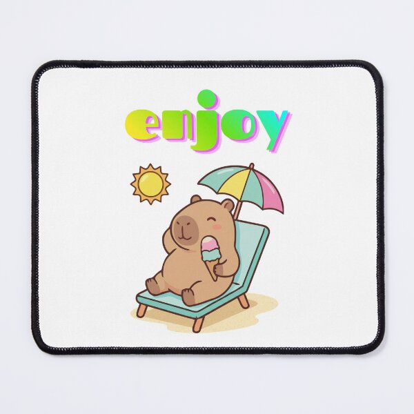 Item preview, Enjoy Capybara Summer Logo designed and sold by logowannawear.