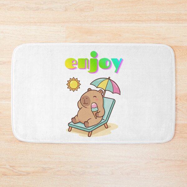 Item preview, Enjoy Capybara Summer Logo designed and sold by logowannawear.