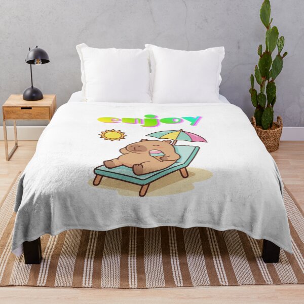 Item preview, Enjoy Capybara Summer Logo designed and sold by logowannawear.