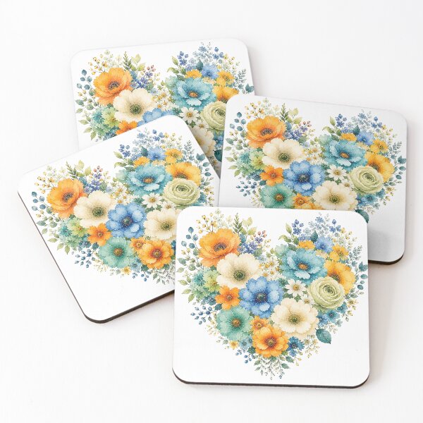 Item preview, Romantic Watercolor Floral Heart designed and sold by PetalGarden.