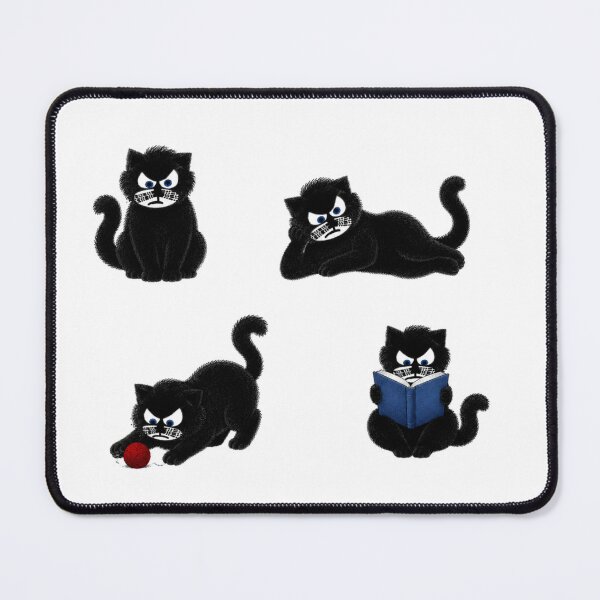 Item preview, Sir Aulus - Funny Grumpy Black Cat Sticker Sheet designed and sold by Liqvorx.