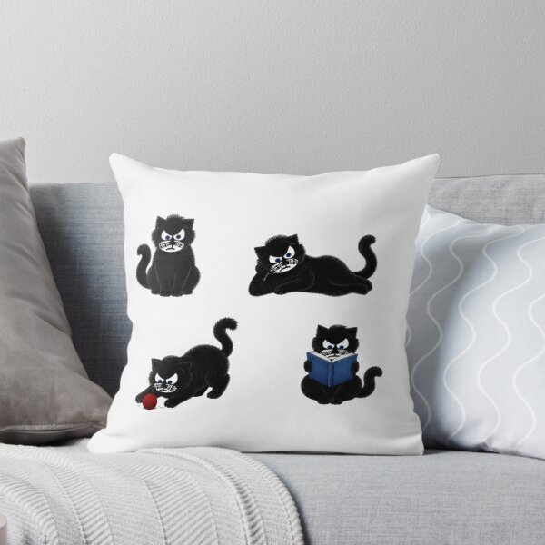 Item preview, Sir Aulus - Funny Grumpy Black Cat Sticker Sheet designed and sold by Liqvorx.