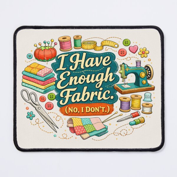 Item preview, I Have Enough Fabric (No, I Don’t) – Funny Sewing & Quilting Design designed and sold by blankTeeShirt.