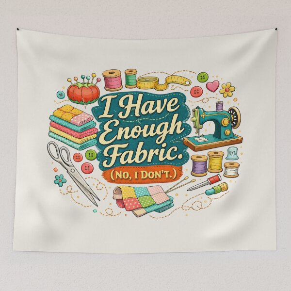 Item preview, I Have Enough Fabric (No, I Don’t) – Funny Sewing & Quilting Design designed and sold by blankTeeShirt.