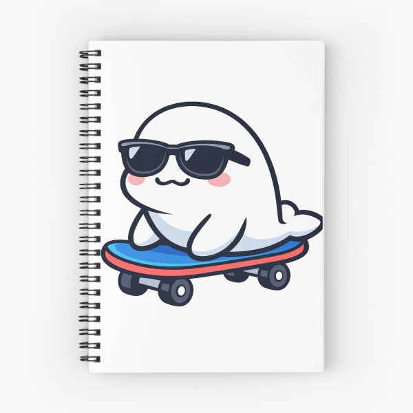 Item preview, Cool Seal Pup on Skateboard Kawaii Cute Animal designed and sold by Owcomm.