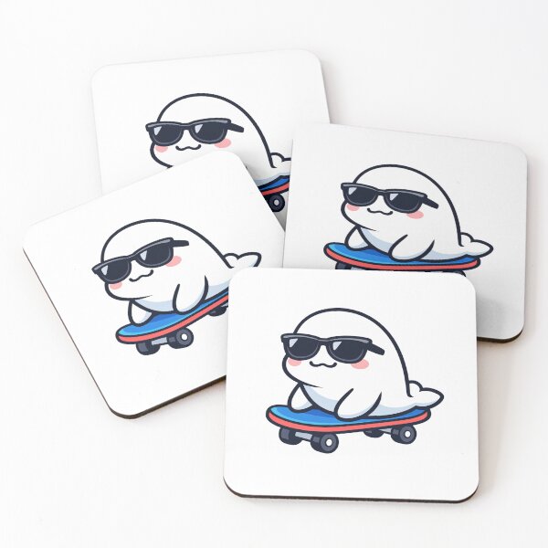 Item preview, Cool Seal Pup on Skateboard Kawaii Cute Animal designed and sold by Owcomm.