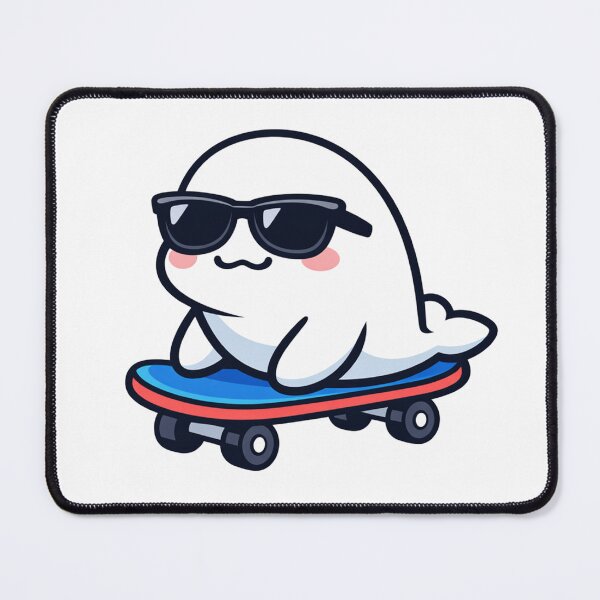 Item preview, Cool Seal Pup on Skateboard Kawaii Cute Animal designed and sold by Owcomm.