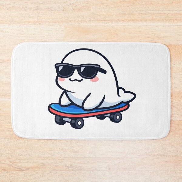Item preview, Cool Seal Pup on Skateboard Kawaii Cute Animal designed and sold by Owcomm.
