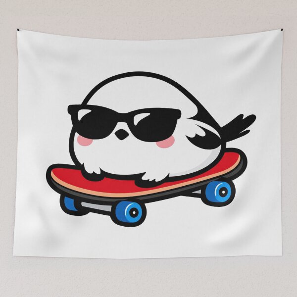 Item preview, Cool Skating Bird Kawaii Funny Cute Animal on Skateboard designed and sold by Owcomm.