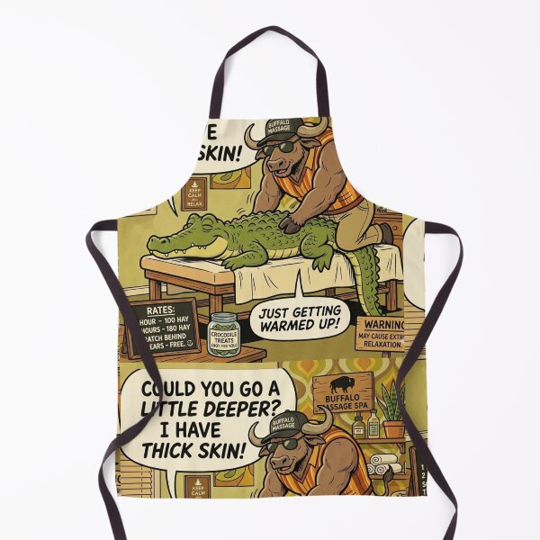 Item preview, Buffalo Massage Therapist Funny 1970s Comic Strip designed and sold by SoftAuraStudi0.