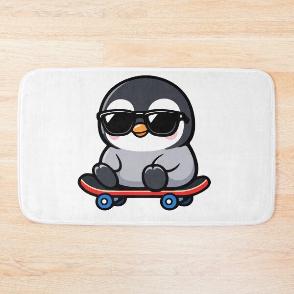 Item preview, Cool Penguin on Skateboard Cute Kawaii Animal Cartoon designed and sold by Owcomm.