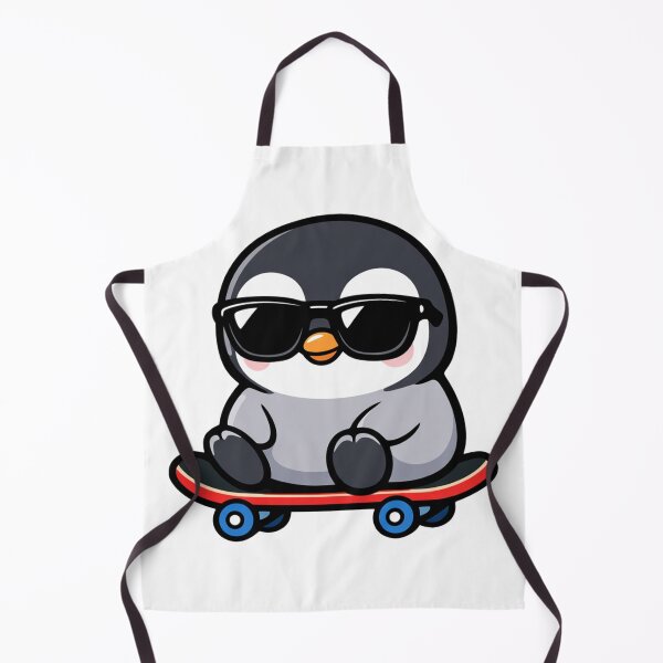 Item preview, Cool Penguin on Skateboard Cute Kawaii Animal Cartoon designed and sold by Owcomm.