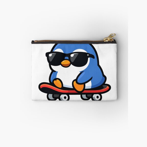 Item preview, Cool Penguin Skateboarding Sunglasses Cartoon Cute Animal Skater designed and sold by Owcomm.