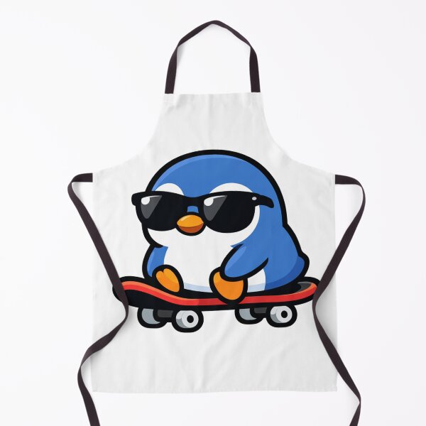 Item preview, Cool Penguin Skateboarding Sunglasses Cartoon Cute Animal Skater designed and sold by Owcomm.