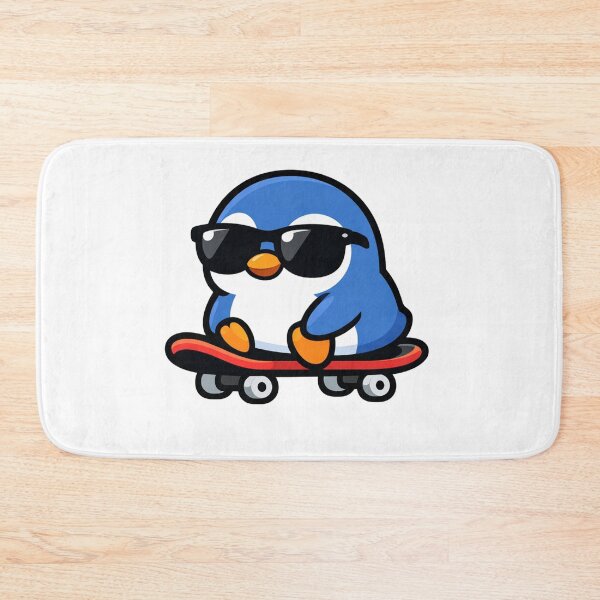 Item preview, Cool Penguin Skateboarding Sunglasses Cartoon Cute Animal Skater designed and sold by Owcomm.