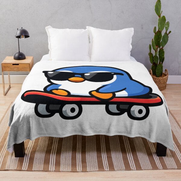 Item preview, Cool Penguin Skateboarding Sunglasses Cartoon Cute Animal Skater designed and sold by Owcomm.