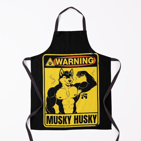 Item preview, Stinky Musky Husky Anthro Warning Sign designed and sold by BlueBullBazaar.
