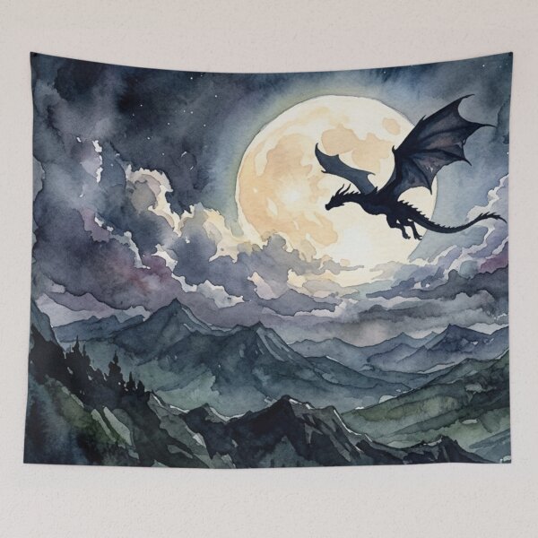 Item preview, Moonlight dragon landscape designed and sold by The King's general goods.