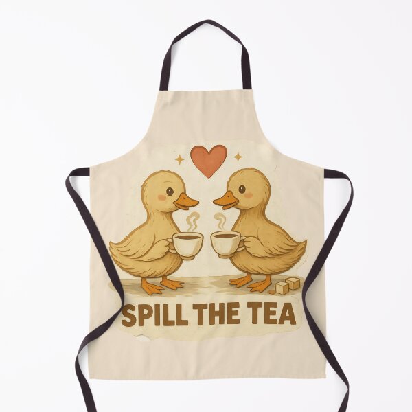 Item preview, Spill The Tea Ducks Sticker | Cute Duck Coffee Lovers Design | Funny Gossip Duckling Art designed and sold by The Sandy Design Store.