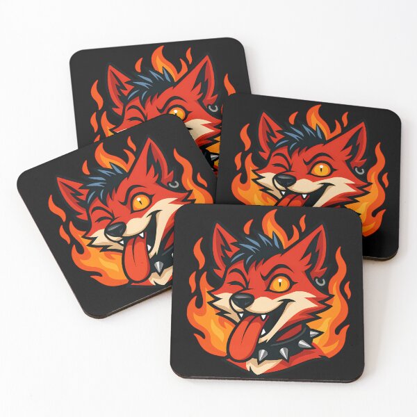 Item preview, Demonic Furry Fox Flames designed and sold by BlueBullBazaar.