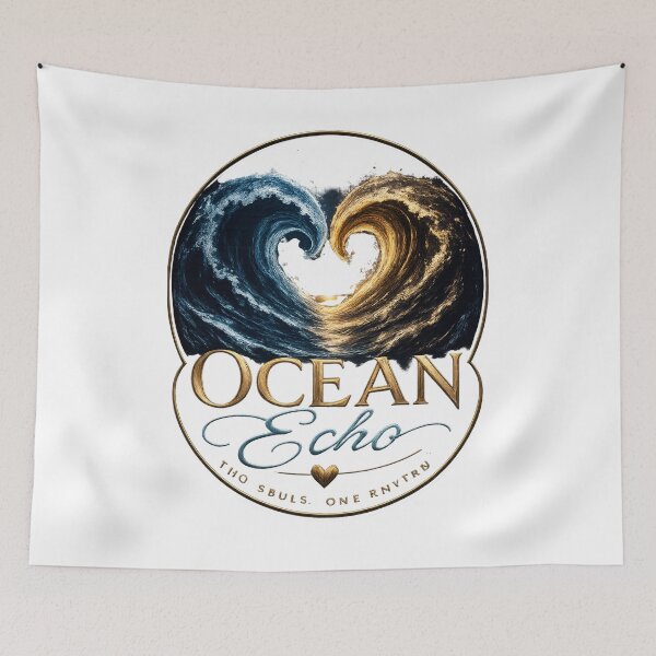 Item preview, Ocean Echo Romantic Ocean Waves Love Design designed and sold by JagrDesigns.