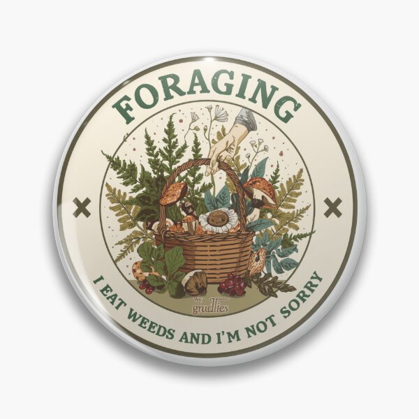 Item preview, Foraging Club - I Eat Weeds and I'm Not Sorry Vintage Badge designed and sold by SandiCreative.