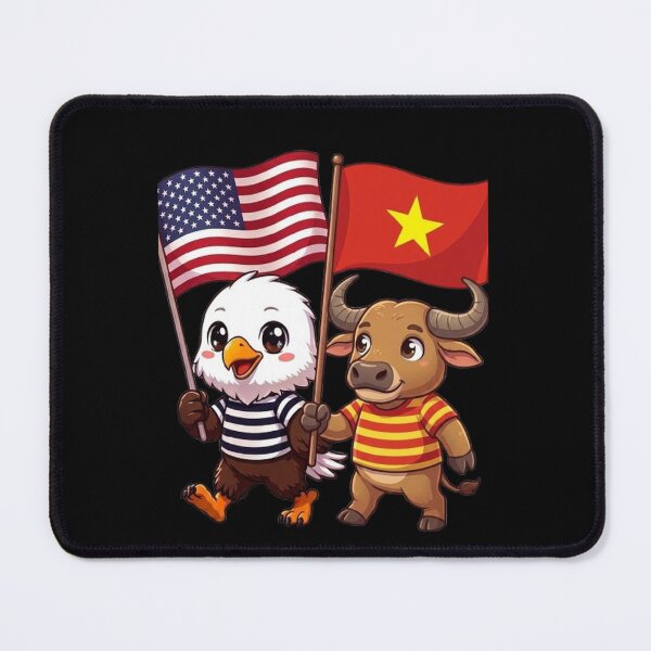 Item preview, the American eagle and its friend the Vietnamese water buffalo designed and sold by SE213.