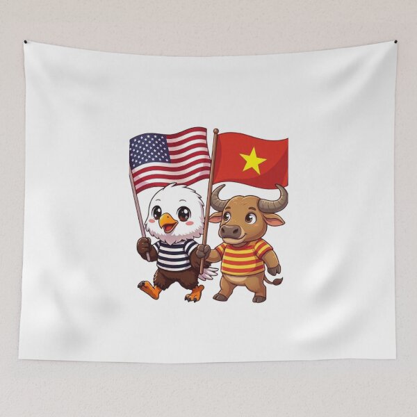 Item preview, the American eagle and its friend the Vietnamese water buffalo designed and sold by SE213.