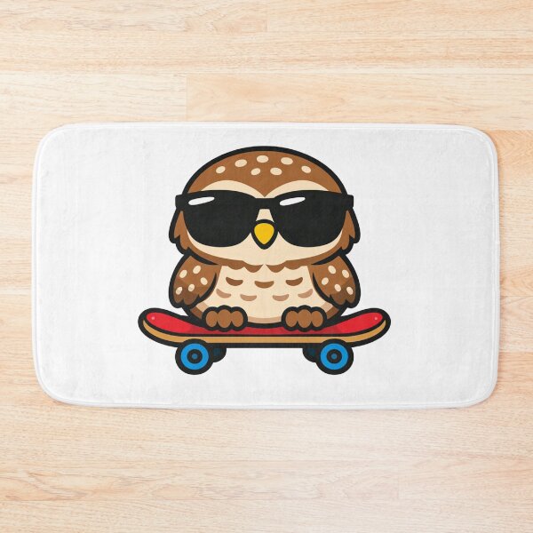 Item preview, Cool Owl on Skateboard Cute Kawaii Owl with Sunglasses designed and sold by Owcomm.