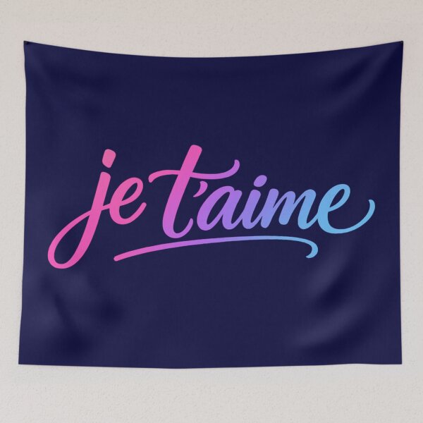 Item preview, Je T’aime French Love Quote Minimal Typography Shirt designed and sold by EchoPrint Co..