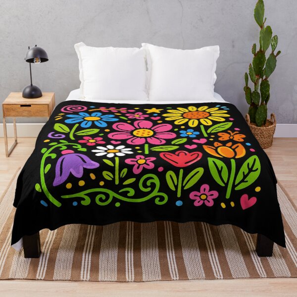 Item preview, Colorful Folk Floral Doodle Garden designed and sold by blankTeeShirt.