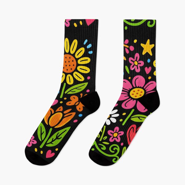 Item preview, Colorful Folk Floral Doodle Garden designed and sold by blankTeeShirt.