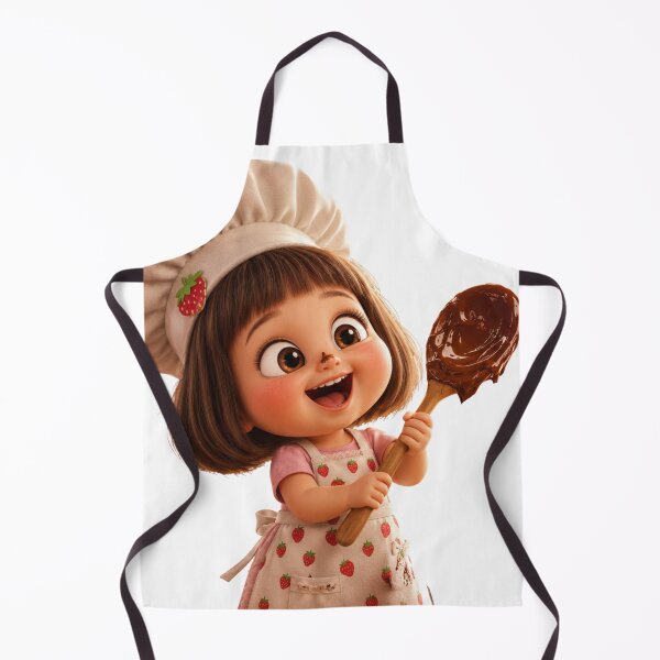 Item preview, Cute Baker Girl Holding Chocolate Spoon | Kawaii Chef Sticker designed and sold by LevelUpReads.