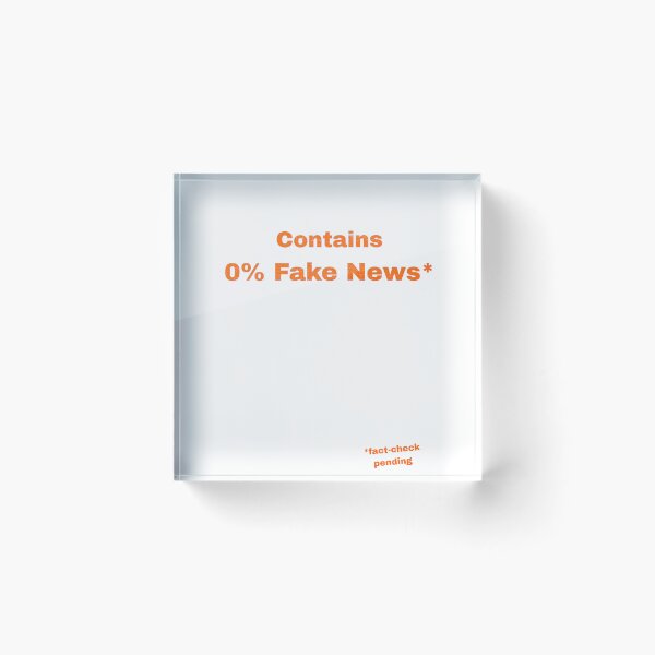 Item preview, Contains 0% Fake News designed and sold by Pop, Culture and Stuff.