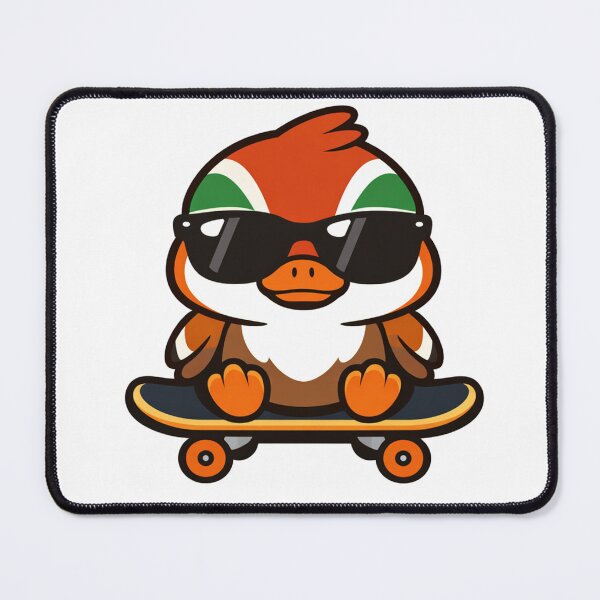 Item preview, Cool Skateboarding Duck with Sunglasses Cute Cartoon Bird Mascot designed and sold by Owcomm.
