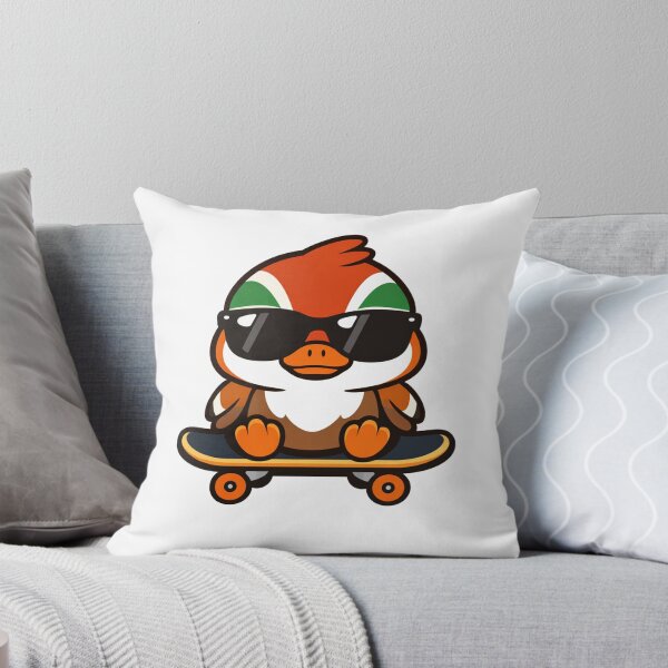 Item preview, Cool Skateboarding Duck with Sunglasses Cute Cartoon Bird Mascot designed and sold by Owcomm.