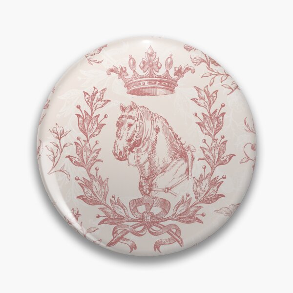 Item preview, Classy Elegant Vintage Pink Horse Equestrian Floral Toile designed and sold by tanjica.