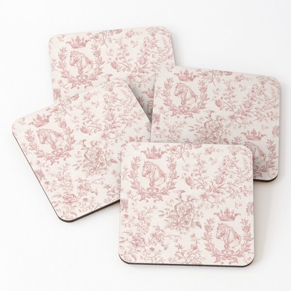 Item preview, Classy Elegant Vintage Pink Horse Equestrian Floral Toile designed and sold by tanjica.