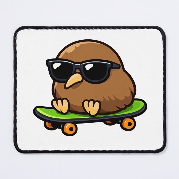 Item preview, Cool Kiwi Bird on Skateboard Wearing Sunglasses Funny Cartoon designed and sold by Owcomm.