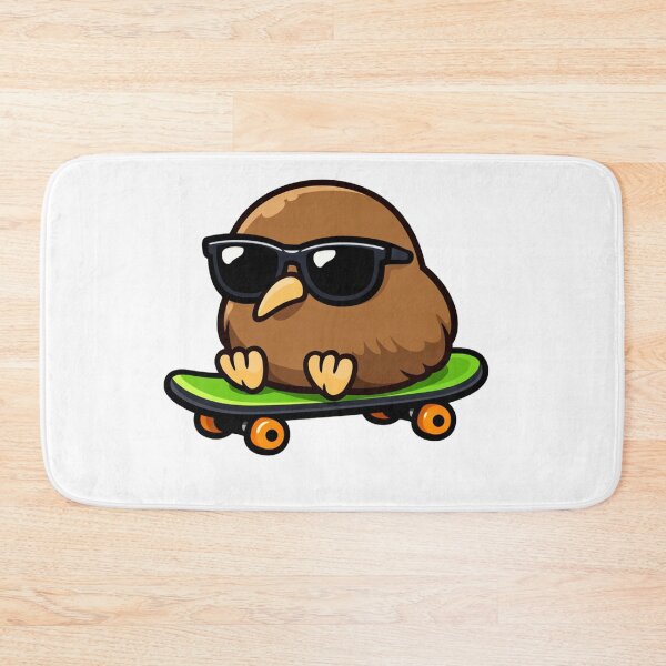 Item preview, Cool Kiwi Bird on Skateboard Wearing Sunglasses Funny Cartoon designed and sold by Owcomm.