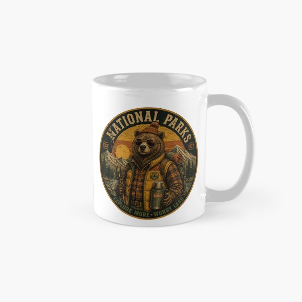 Item preview, Vintage Camping Bear - Retro Grizzly National Park Outdoor Gift designed and sold by Fragy72.